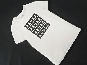 ネコポスOK アメリカンイーグル プリント Tシャツ sizeS/白 ■◆ ☆ dfa2 メンズ