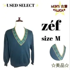 【美品】z’ef ゼフ レナウン size M ニット セーター 毛100%