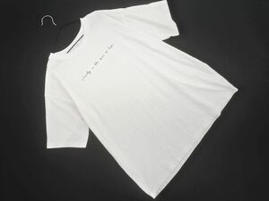 ネコポスOK LOWRYS FARM ローリーズファーム プリント Tシャツ sizeF/白 ■◆ ☆ efc8 レディース