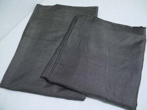 【KIRUKIRU】美品 大島紬 男物 アンサンブル着物 身丈149.5cm 適応身長180cm前後 正絹 焦げ茶 亀甲文様 レトロ 和装 着付け 呉服