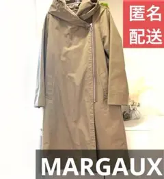 【美品】　ベージュ　コート 裏地なし　マルゴー　MARGAUX 綿