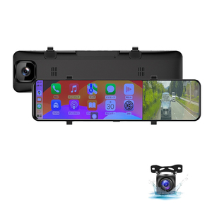 ミラー型ドライブレコーダー 右カメラ　ワイヤレスCarplay AndroidAuto対応 4K録画 12インチIPS液晶 ADAS補助　駐車監視　ポータブルナビ