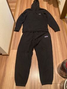 patagonia パタゴニア p6 アップライザルフーディー　セットアップ　 パーカー　 スウェット　スエットパンツ　ブラック　Sサイズ　厚手