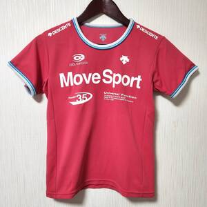 DESCENT Move Sport デサント ムーブスポーツ クルーネック ドライTシャツ ピンク レディースMサイズ スポーツウェア フィットネス