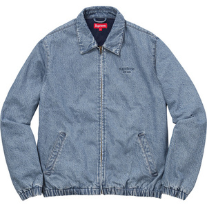 希少★新品本物【BLUE★Mサイズ】Denim Harrington デニムハリントン 正規店購入 シュプリーム 限定 レア 入手困難 Supreme 16AW 即日発送