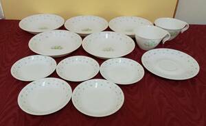【CORELLE 小皿 カップ まとめ】洋食器 陶器 磁器 キッチン【A2-4-2】0528
