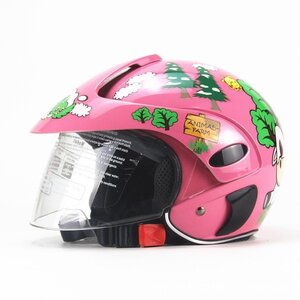 LRM450 子供用ヘルメットバイクヘルメット 半キャブ ジェット ヘルメット 半帽 シールド付き　