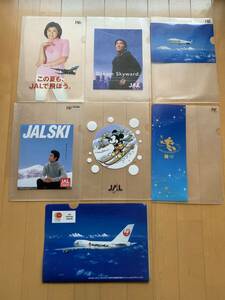 JAL 50th まとめて　クリアファイル　竹野内豊　藤原紀香　松井秀喜　ミッキー B777 シドニーオリンピック　JALスキー　芸能人　中古品