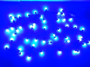 ★未使用★イルミネーション 50球 LED クリスマス 青色 ブルー Xmas ハロウィン 装飾電飾 赤 白 青 黄色 電球色 ライト ツリー 飾り 