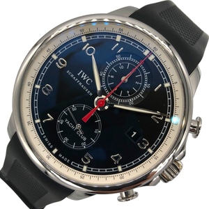 インターナショナルウォッチカンパニー IWC ポルトギーゼ ヨットグラフ IW390204 ブラック SS/純正ラバーベルト 腕時計 メンズ 中古