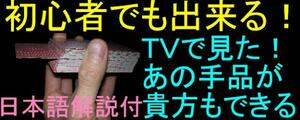 入札＝落札◆真ん中に入れたカードが上がってくる　手品　前田知洋　マジック