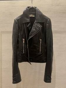 balenciaga バレンシアガ ダブルライダースジャケット レザー 36 黒　archive 00s leather jacket アーカイブ