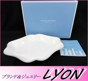 【WEDGWOOD】未使用品インタグリオ・プラチナ▲ダイヤディッシュ・ウェッジウッド・ホワイト（白色）