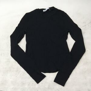 送料無料★ZARA ザラ★リブニット　長袖シャツ　トップス★レディース　Sサイズ★ブラック　黒#60119sbg