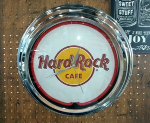 ネオン時計 / ネオンクロック　ハードロックカフェ (Hard Rock Cafe)　壁掛け時計