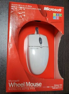 ●美品 Microsoft Wheel Mouse 3.0 PS/2 Compatible ホイールマウス 付属品有り トラックボール マイクロソフト●送料無料