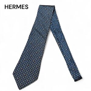 HERMES エルメス シルク ネクタイ 花 亀