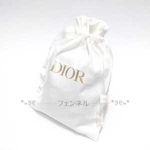 未使用 クリスチャン ディオール 大人気 コスメ 試供品 巾着 ホワイト M ノベルティ ポーチ DIOR デパート カウンター 百貨店 サンプル