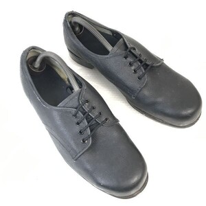 Vintage☆JENKIN☆スチールトゥ/本革/欧州サービスシューズ/プレーントゥ【9/27.5/黒/BLACK】安全靴/ビジネス/dress shoes◎CD-144