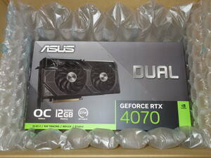 ASUS DUAL-RTX4070-O12G Dual GeForce RTX 4070 OC Edition 12GB GDDR6X（新品未開封）