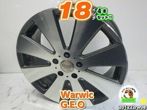 [中古ホイール4本セット]Warwic G.E.O[18x7J+48/114.3/5H]VOXY,ノア,エスクァイア,エスティマ,C-HR,エルグランド,セレナ,CX-5,CX-3,RVR