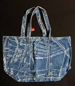 新品 Gonz Map Denim Tote Supreme 19SS 国内正規品 半タグ付き トートバッグ