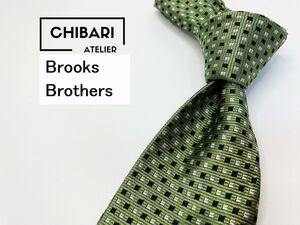 【超美品】BrooksBrothers　ブルックスブラザーズ　ドット柄 ネクタイ 3本以上 送料無料 メンズ グリーン　1203077