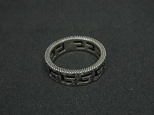 1円 ■美品■ GUCCI グッチ スクエアG SV925 リング 指輪 アクセサリー 表記サイズ 17 (約15号) レディース メンズ シルバー系 FD6278