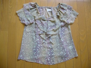 ★美品☆arwアローARROW☆フリル♪シフォン☆カットソーＭ