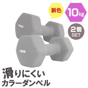 ダンベル 10kg 2個セット ダークグレー 筋トレ メンズ レディース 鉄アレイ トレーニング エクササイズ ダイエット 器具 二の腕 おしゃれ