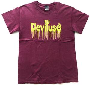 デビルユース ビッグロゴ デカロゴ ドロドロロゴ Tシャツ ストリート　　ロック スケート Deviluse 柳5867