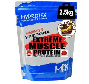 国産ホエイプロテイン 2.5kg クレアチン配合 マイプロテックプロテイン チョコバナナ味 送料無料 Extreme Muscle Protein