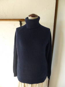 theory luxe セオリー リュクス カシミヤ 100％ 紺色 タートルネック 長袖 ニット セーター 38サイズ cashmere ネイビー 秋冬物 9号 11号