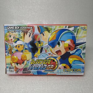 【GBA】ゲームボーイアドバンスソフト/　 ロックマンエグゼ バトルチップGP　状態良好、ハガキ有り　管理No.011