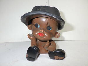 [南十字星]0519E昭和30年代　磁器製　黒人人形　置物