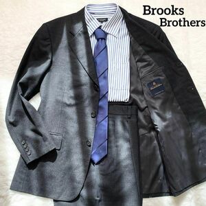 A80 美品　Brooks Brothers　ブルックスブラザーズ　スーツセット　チャコールグレー　濃灰色　39SHT33W表記　M相当　ストライプ柄