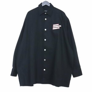 未使用 RAF SIMONS 18AW DENIM EASY FIT SHIRT COUPLE BACK ONE SIZE ブラック 182-247 ラフシモンズ デニムイージーフィットシャツ