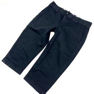 ディッキーズ DICKIES 874 定番 ブラック 黒 コットン ショートパンツ W30 膝丈 やや細身 シルエット 比較的美品 夏に♪ショーパン■Ja1918