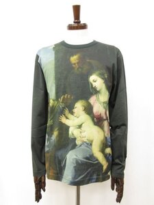 超美品 【ドルチェ&ガッバーナ DOLCE&GABBANA】 プリント コットン ロングTシャツ JT-G8FM9T (メンズ) size46 チャコールグレー系◯5MT5475