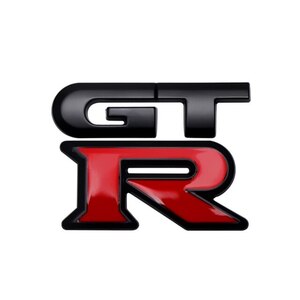 【ゆうパケット送料込】GTR 3Dエンブレム (ブラック/レッド) NISSAN 日産 スカイラインGT-R NISMO