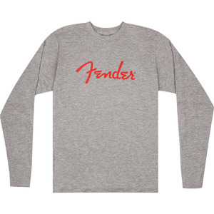 FENDER Spaghetti Logo L/S T-Shirt, Heather Gray Lサイズ ロングスリーブTシャツ〈フェンダー〉