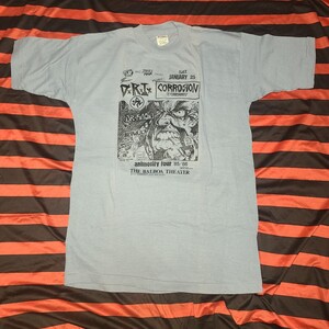 80s パキスタン製 animosity Tour Tシャツ サイズXL C.O.C D.R.I. Dr.know Beowulf pushead