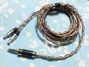 SENNHEISER HD800 HD820 Cascade MOGAMI 2799 八芯 ブレイド 編み込み 200cm 長め 4.4mm5極 FURUTECH CF-7445(R) (黒スリーブ可) Campfire