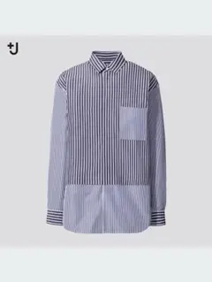 UNIQLO +j スーピマコットンオーバーサイズシャツ（長袖・ストライプ）