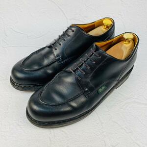 【良品】PARABOOT パラブーツ シャンボード パラテックス Uチップ 外羽根 黒 ブラック 8 26.5cm 仏製 ノルヴェイジャン製法 リスレザー