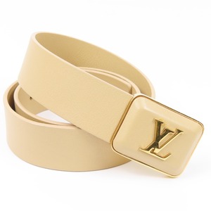 42188★1円スタート★LOUIS VUITTON ルイヴィトン 未使用 サンチュール LV金具 G金具 75/30 M9869 ベルト レザー ベージュ