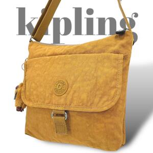 美品　kipling キプリング　ショルダーバッグ　斜め掛け　ゴリラチャーム