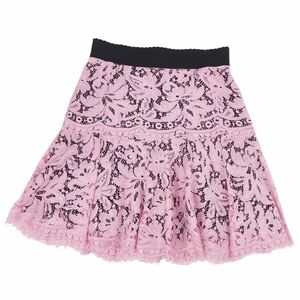 ドルチェ&ガッバーナ DOLCE&GABBANA スカート フレアスカート 総レース ボトムス レディース 38(S相当) ピンク cf06me-rm10f10497