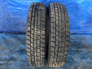 DUNLOP ダンロップ WINTER MAXX WM02 145/80R13 2022年製 8部山 2本 N-BOX/スペーシア/ワゴンR/タント/ムーヴ 等に　T-0118-1666