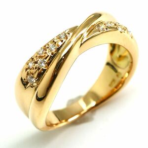 TASAKI(田崎真珠)豪華!!《K18 天然ダイヤモンドリング》N 約6.7g 約14.5号 jewelry ring diamond EG3/EG4